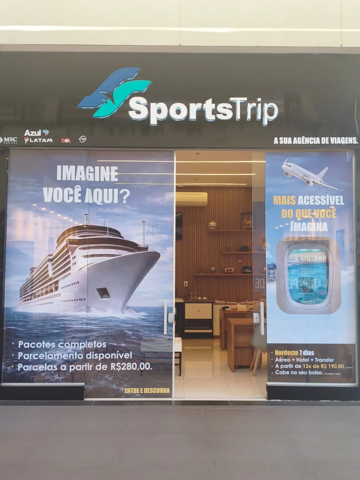 Fachada da loja física SportsTrip em Americana-SP